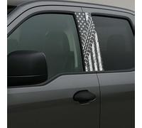 Paquete de 2 calcomanías de pilar B para pilares de puerta de automóvil, 24 x 46 cm, PVC brillante de alta calidad, impermeable, decoración de moldura exterior, fácil de aplicar, accesorios de