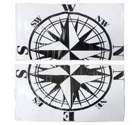 Paquete de 2 calcomanías gráficas de vinilo negro para caravana, caravana, caravana, camión, remolque, 580 mm x 965 mm, juego de calcomanías resistentes a la intemperie