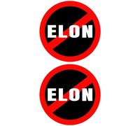 Paquete de 2 calcomanías redondas anti elon sin parachoques, calcomanías divertidas de Elon was Crazy de Elon Musk, calcomanía anti Elon Club para ventana de coche, 6 x 6 pulgadas (redonda)