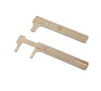 Paquete de 2 calibradores Vernier de latón tamaño pequeño con pinzas de latón de doble escala, mano para joyería y herramienta de medición, calibradores Vernier