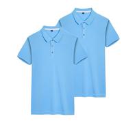 Paquete de 2: Camisetas Polo para Mujeres UK Ligeras que Absorben la Humedad de Manga Corta Polos Informales Color Sólido 3 Botones Transpirables Tops de Trabajo de Secado Rápido Camisetas Atléticas