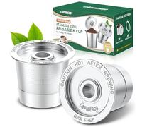 Paquete de 2 cápsulas de café reutilizables K Cups para Keurig 1.0: taza K Cup recargable de acero inoxidable, filtro de café reutilizable para cafetera Keurig 1.0, permanente, ecológico, diseño