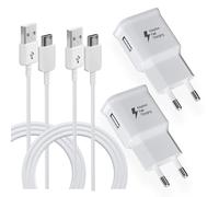 Paquete de 2 Cargadores USB con Cable de Carga USB C para Samsung Galaxy S8, S9, S10, S20, S21 S22 Plus, A13, A14, A23, A33, A50, A51, A53, M30, M40, Z Flip3, Cargador Rápido Original de Repuesto