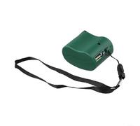 Paquete de 2 cargadores USB de manivela, dinamo generador manual portátil con luz LED, banco de energía para smartphone, tablet, camping, senderismo, equipo de supervivencia (verde)