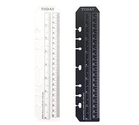 Paquete de 2 Carpetas de Plástico A5 con 6 Agujeros para Marcar páginas Regla divisora para cuaderno de Revistas (BTRuler, A5) (BTRegla, A5)