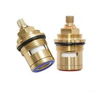 Paquete de 2 cartuchos de disco para válvulas de grifo estándar de 3/4 pulgadas con cuerpo de latón de alto flujo y longitud de núcleo de 50 mm