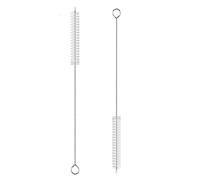 Paquete de 2 cepillos limpiadores de pajitas, mango de metal reutilizable, cepillo limpiador de pajitas extralargo para tazas Stanley de 40, 30, 20 onzas, 10 mm de ancho, cepillo limpiador de pajitas