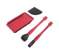 Paquete de 2 cepillos suaves de silicona, 1 bandeja plana, 1 peine para artes de trabajo en casa y aficionados, almohadilla limpiadora de silicona, herramienta de rodillo de lana para sala de casa