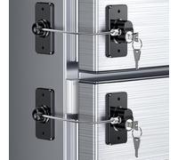 Paquete de 2 Cerraduras de Refrigerador, Cerradura de Frigorífico Prueba de Niños, para Congelador, Armarios y Cajones, Ventanas, Puertas, sin Necesidad de Herramientas Ni (Negro-2 Conjuntos)