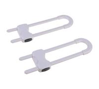 Paquete de 2 cerraduras deslizantes para armarios infantiles en forma de U para cerradura de bebé y cuidado de niños