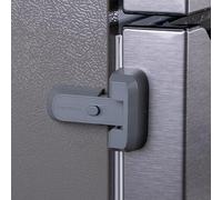 Paquete de 2 cerraduras para nevera a prueba de niños con adhesivo, no requiere herramientas, cerradura de refrigerador para niños, pestillo de congelador para mantener la puerta cerrada, para niños