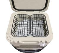 Paquete de 2 cestas refrigeradoras compatibles con YETI Roadie 24, almacenamiento de alambre para artículos secos que mantendrá los artículos más pequeños secos y los mantendrá altos para la hielera