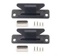 Paquete de 2 cierres de cajón de RV con tornillos para remolque, caravana, armario, cierre seguro, retenedor de cierre compatible con caravanas y cajones de almacenamiento de oficina (blanco y negro)