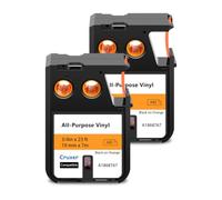 Paquete de 2 cintas de etiquetas de repuesto para 1868767 A1868767 Negro sobre naranja Cinta de vinilo autoadhesiva industrial multiuso 19 mm x 7 m Compatible con DYMO XTL-300 XTL-500