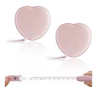 Paquete de 2 cintas métricas retráctiles de doble cara de 60 pulgadas, ideal para medir telas corporales, costura, sastrería, tejer, manualidades y pérdida de peso (rosa)