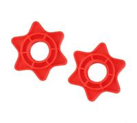 Paquete de 2 clips de barra diseñados para barras estándar de 1 pulgada y barras de mancuernas para evitar el deslizamiento de la placa (rojo)