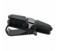Paquete de 2 clips para visera solar de coche, soporte organizador de tarjetas de boletos, clip organizador de tarjetas de boleto, plástico ABS negro, ajuste para todos los vehículos para fácil