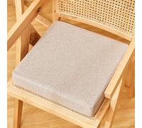 Paquete de 2 cojines para sillas de comedor y jardín, antideslizantes, de 8 cm de grosor, color gris claro, funda extraíble de 40 x 40 cm, cómodos cojines de cocina y elegantes