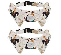 Paquete de 2 collares de gatito, West Wild para mujeres, vaqueras, rodeo, vintage, terciopelo, cachorro, perro, pajarita, corbatín ajustable formal para mascotas, para niños, niñas, perros y gatos