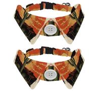 Paquete de 2 collares de perro con pajarita, estilo vintage de verano, atardecer, cactus arte del desierto, corbata suave para perros pequeños, disfraces de boda y cumpleaños