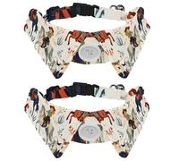 Paquete de 2 collares para cachorros con pajarita, diseño de hojas de rodeo de West Wild Cowgirls para mujer, corbatín ajustable para mascotas, collar de pajarita para perros y gatos, cómodo, suave