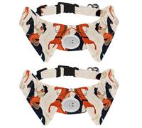 Paquete de 2 collares para perro con pajarita, West Wild Cowgirls para mujer, estilo camisa de rodeo, corbatines para mascotas, collar ajustable para gatos pequeños, cachorros, gatos, conejos