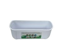 Paquete de 2 comederos colgantes para pollos con clips, alimentador de cabra, comedero de ganado, cubeta de alimentación para cabras, ovejas, gansos, cerdos, aves de corral, suministros para cabras