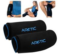 Paquete de 2 compresas de hielo para codo y rodilleras, mangas de gel reutilizables, compresa de hielo para piernas, manga de hielo para brazos, codo, terapia de frío y calor para lesiones