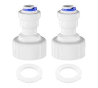 Paquete de 2 conectores de filtro de agua resistentes a la presión, adaptadores de rosca de 3/10.2 cm a 1/10.2 cm para lavavajillas, sistemas de acuarios, accesorios de conexión a presión