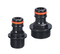 Paquete de 2 conectores de manguera de jardín de 3/10.2 cm 1/5.1 cm, conexión rápida, sistemas de riego profesional, acoplamiento de instalación rápida