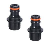 Paquete de 2 conectores de manguera de jardín de 3/10.2 cm 1/5.1 cm, conexión rápida, sistemas de riego profesional, kit de reparación de herramientas de riego de jardinería