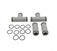 Paquete de 2 conectores de manguera de piscina en T y adaptador recto para juntas tóricas, accesorio de bomba de filtro a prueba de fugas para mangueras de 0.25 pulgadas, piezas de piscina sobre el
