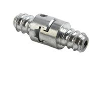 Paquete de 2 conectores de resorte de dragado macho hembra de 16 mm para taladro eléctrico, equipo de limpieza de alcantarillado, acero al carbono