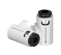 Paquete de 2 conectores de tubo de alimentación de PTFE de alta precisión para impresora 3D A1mini con anillos guía de cerámica, repuesto autolubricante