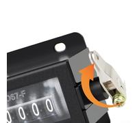 Paquete de 2 contadores manuales de 5 dígitos D67-F, 0-99999, contador mecánico reajustable para industrial, textil, maquinaria y conv