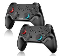 Paquete de 2 controladores inalámbricos para Nintendo Switch, compatible con Switch/Lite/OLED/PS/Steam, para controladores de interruptor con despertador, vibración dual, función de captura de