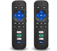Paquete de 2 controles remotos de repuesto compatibles con Roku TV, control remoto universal para televisores TCL/Hisense/Insignia/JVC/Onn/Philips/RCA/Sharp/Sanyo/Hitachi/LG/Magnavox RokuSmart (no