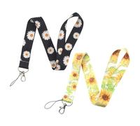 Paquete De 2 Cordones De Margaritas, Diseño De Margaritas, Diseño De Moda, Fácil De Transportar, Impermeable Y Resistente A La Suciedad, Adecuado Para Llaves Y Tarjeteros