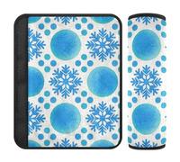 Paquete de 2 correas de asiento de coche con diseño de lunares azules de copo de nieve, libera el estrés en tu cuello y hombros, protector de cinturón de seguridad para furgoneta y sedán, mochila de