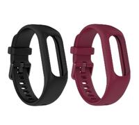 Paquete de 2 correas de reloj para Garmin Vivosmart 5, correa integrada de repuesto ajustable para rastreador de fitness, correas de silicona con textura, pulsera de color para reloj inteligente para