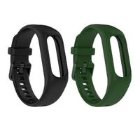 Paquete de 2 correas de reloj para Garmin Vivosmart 5, correa integrada de repuesto ajustable para rastreador de fitness, correas de silicona con textura, pulsera de color para reloj inteligente para