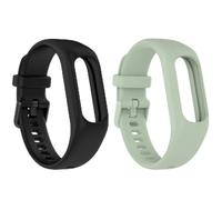 Paquete de 2 correas de reloj para Garmin Vivosmart 5, correa integrada de repuesto ajustable para rastreador de fitness, correas de silicona con textura, pulsera de color para reloj inteligente para