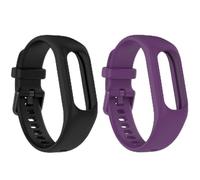 Paquete de 2 correas de reloj para Garmin Vivosmart 5, correa integrada de repuesto ajustable para rastreador de fitness, correas de silicona con textura, pulsera de color para reloj inteligente para