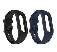 Paquete de 2 correas de reloj para Garmin Vivosmart 5, correa integrada de repuesto ajustable para rastreador de fitness, correas de silicona con textura, pulsera de color para reloj inteligente para
