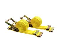 Paquete de 2 Correas de trinquete E-Track de 2 Pulgadas x 15 pies de 3000 Libras de Amarre