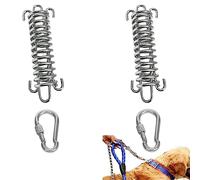 Paquete de 2 Correas elásticas de Metal para Perros Grandes, Accesorio de Cable de Amarre, Resorte de Correa Absorbente de Golpes para Entrenamiento, Correr