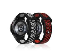 Paquete de 2 correas sin huecos compatibles con Samsung Galaxy Watch 7 6 5 4 FE Band 40mm 44mm/Galaxy Watch 6 Classic 47mm 43mm/Watch 5 Pro 45mm/4 Classic 46mm 42mm, 20mm, correa deportiva de silicona