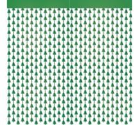 Paquete de 2 cortinas de flecos metálicos de Navidad de 3.3 x 6.5 pies, cortinas de oropel verde para árbol de Navidad, fiesta grande, para Navidad, cumpleaños, pared, puerta, decoración interior y