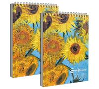 Paquete de 2 cuadernos de bocetos A4, cuaderno de bocetos de tapa dura, bloc de bocetos con cubierta de papel kraft, cuaderno de dibujo para notas, pintura y grafiti (horizontal)