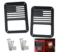 Paquete de 2 Cubiertas de luz Trasera compatibles con Accesorios Jeep Wrangler JL JK 2007-2018, Protector de luz (Bandera Americana)